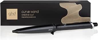 ghd - ghd Creative Curl Wand - Professional Curler (Black) - Create curls in 5 to 8 dry for 24H hold - Easy and fast natural wavy - Ideal for all hair types