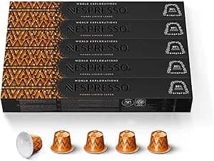 Nespresso Original Vienna Lungo Coffee Pods, Medium Roast, Compatible with Original Coffee Machines, 50 Count